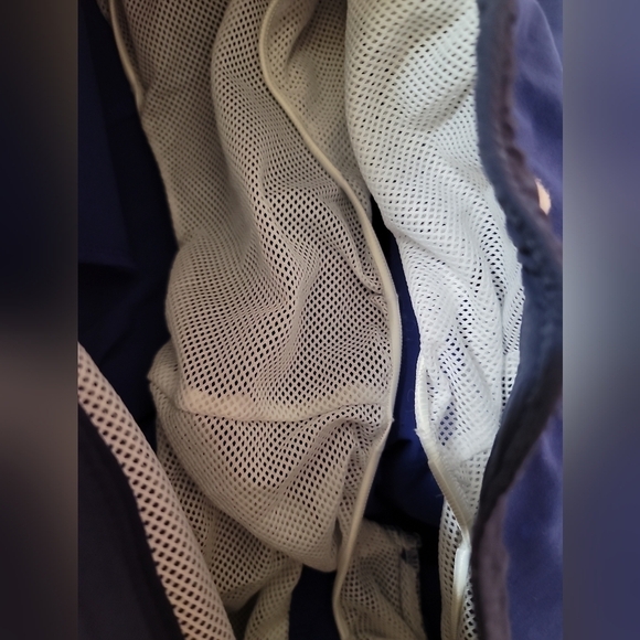 J. Crew Blue Swim Trunks 7" inseam Black Trim Button Zip Closure Pockets 31 - Picture 6 of 7